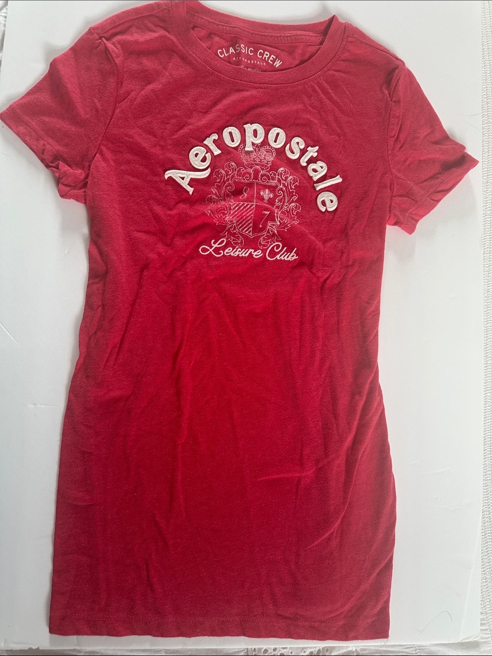 Aeropostale Red Short Sleeve Crewneck Logo Tee